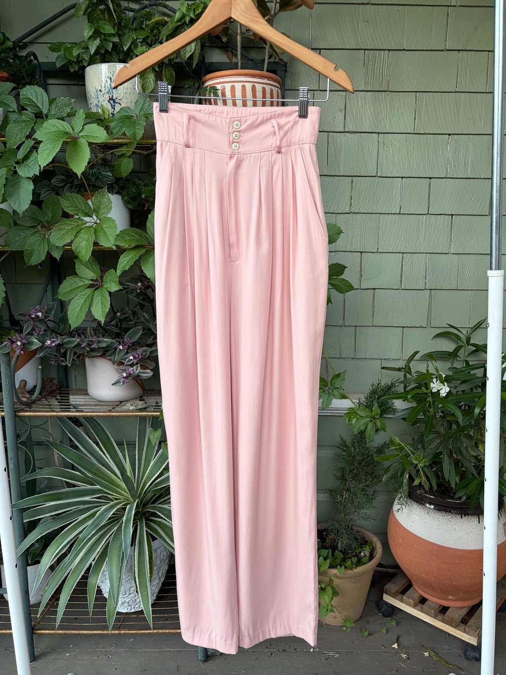 Daily Habit New York 1980s Pink High Waisted Dress Pants